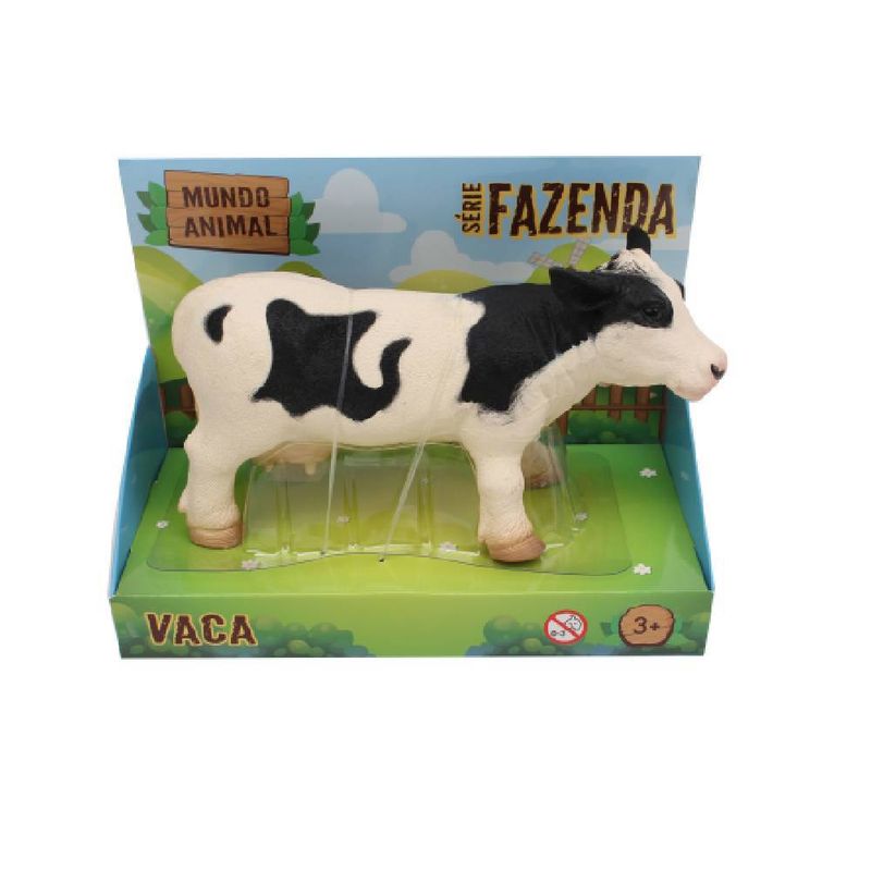 Figura-de-PVC---Mundo-Animal---Animais-da-Fazenda---Vaca---FanFun-0