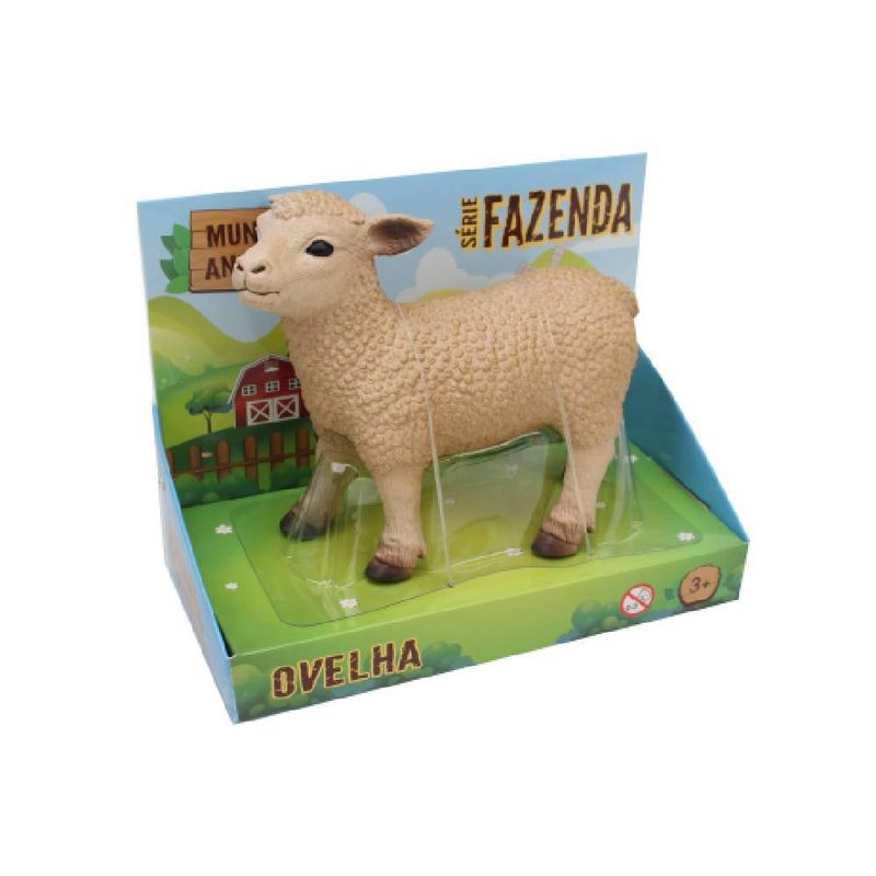 Figura-de-PVC---Mundo-Animal---Animais-da-Fazenda---Ovelha---FanFun-1