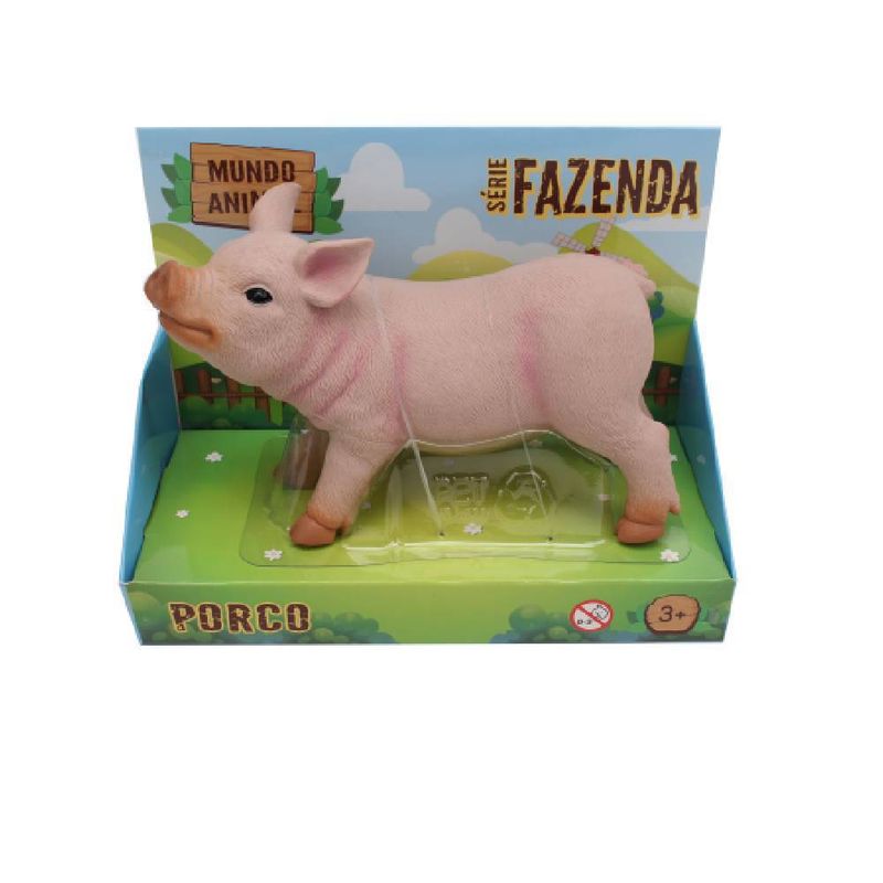 Figura-de-PVC---Mundo-Animal---Animais-da-Fazenda---Porco---FanFun-0