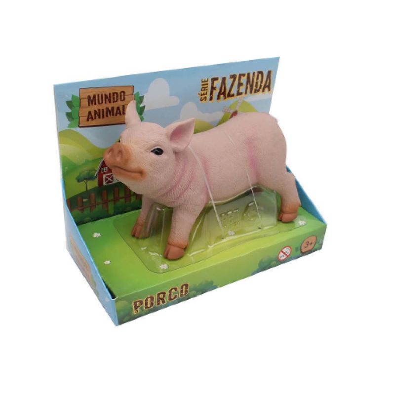 Figura-de-PVC---Mundo-Animal---Animais-da-Fazenda---Porco---FanFun-1