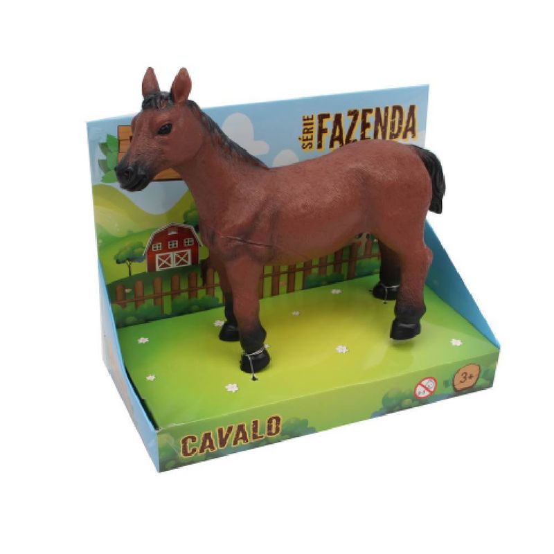 Figura-de-PVC---Mundo-Animal---Animais-da-Fazenda---Cavalo---FanFun-1