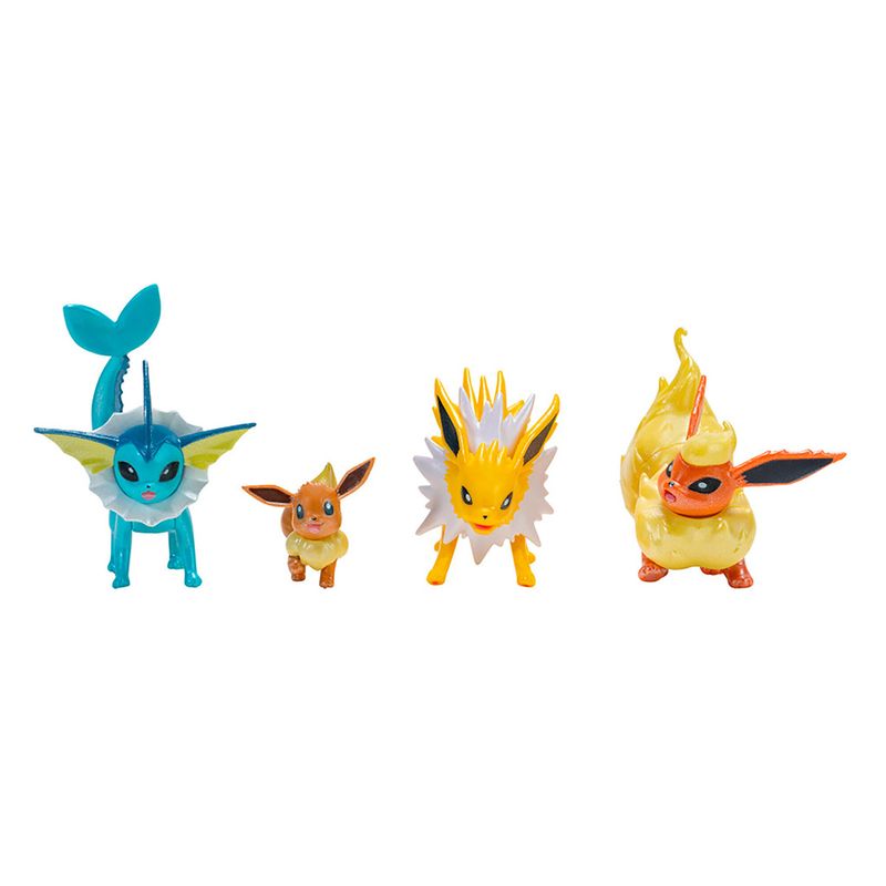 Conjunto de Figuras - Pokémon - Eevee - Flareon - Joelton - Vaporeon - Sunny