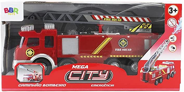 Caminhao Brinquedo Bombeiro Grande Com Som E Luz - Magic Toys