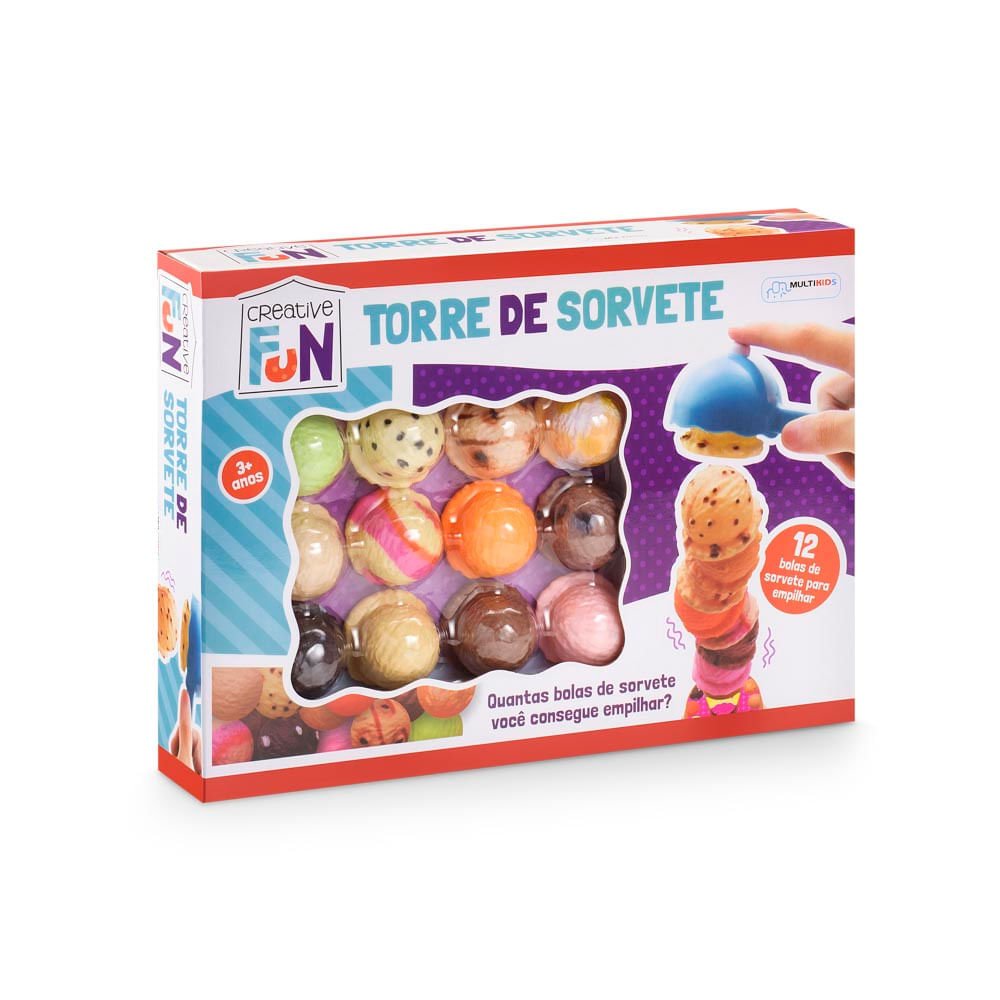 Jogo - Torre de Sorvete - Creative Fun - Multikids - Ri Happy