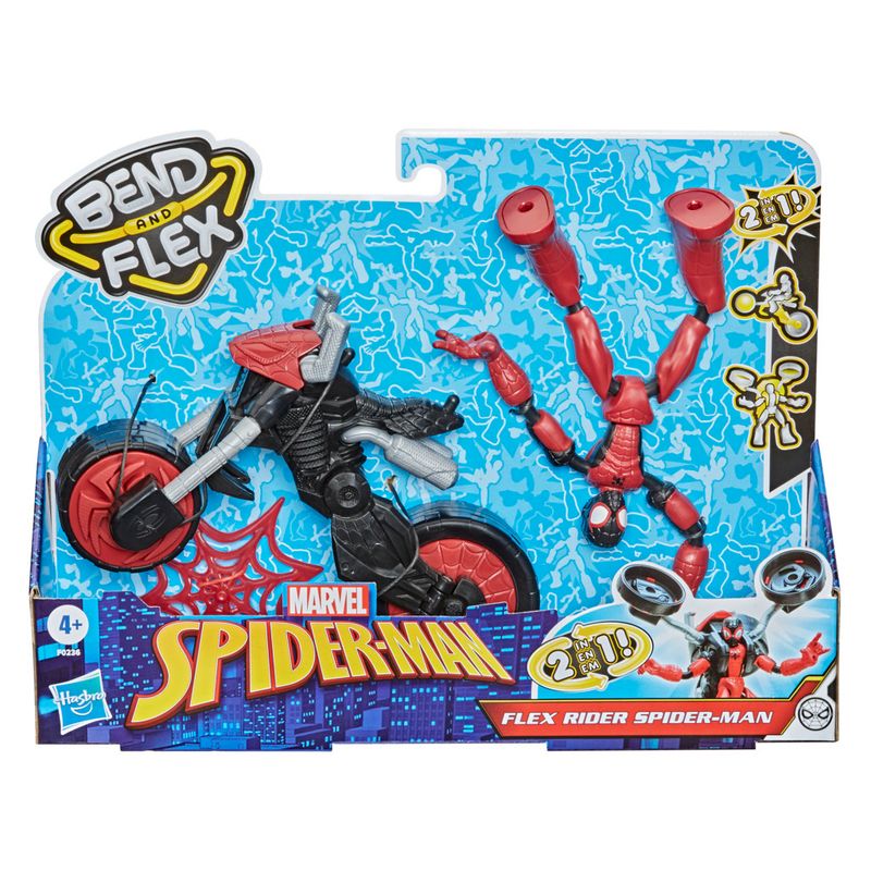 Boneco-Marvel-Bend-and-Flex-Flex-Rider-Spider-Man-2-em-1-com-Moto---Homem-Aranha---F0236---Hasbro-1