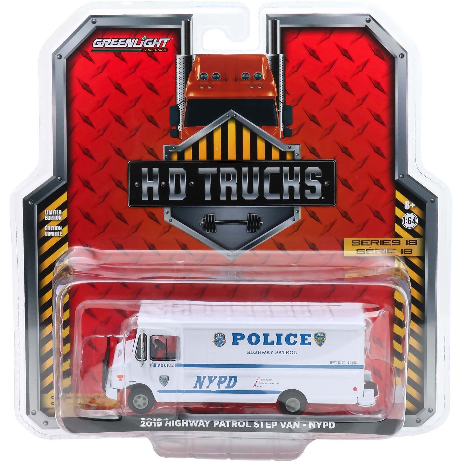 Miniatura 1:64 2019 Highway Patrol Step Van NYPD Heavy Duty