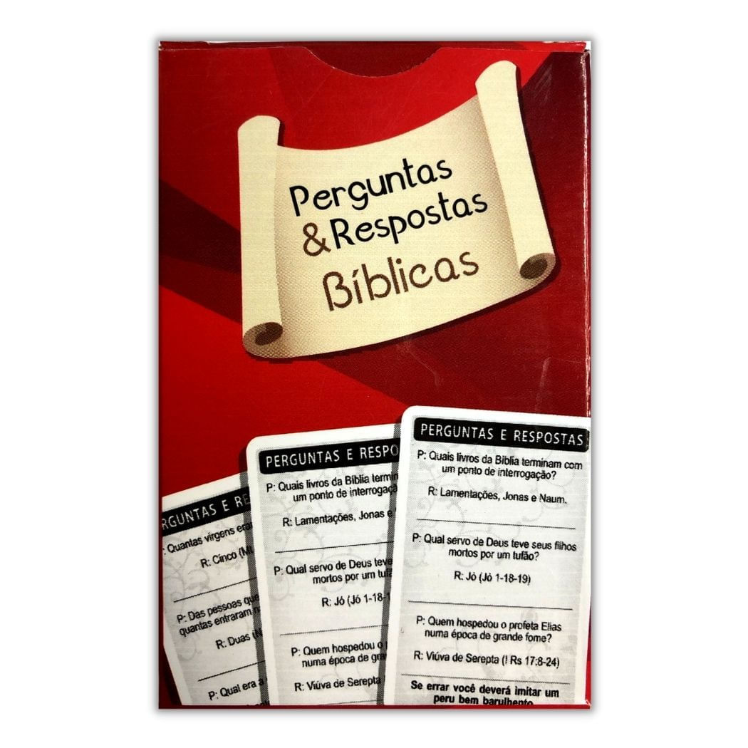 Kit Jogos de Cartas Perguntas e Respostas Bíblicas - Ri Happy