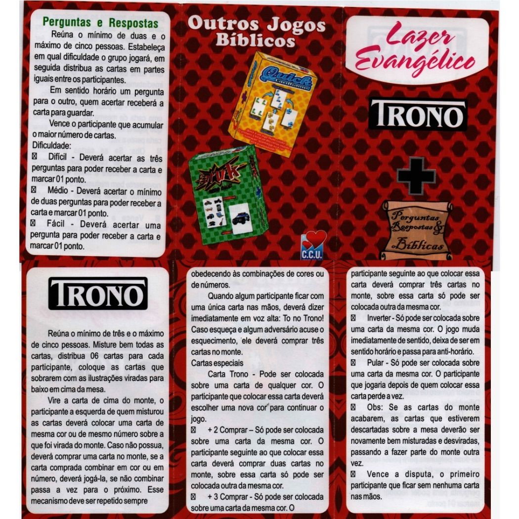 Kit Jogos de Cartas Perguntas e Respostas Bíblicas - Ri Happy