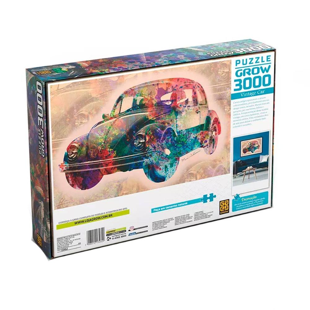 Quebra-Cabeça Vintage Car 3000 pçs - Grow 03462 - Ri Happy