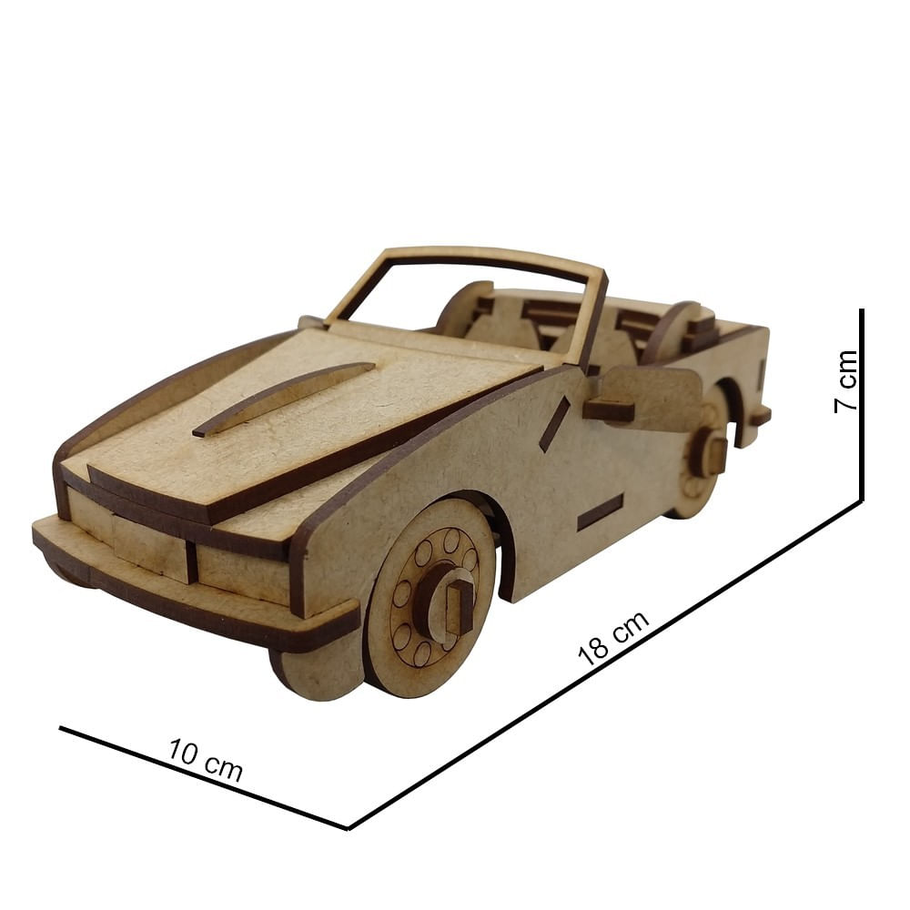 Carro de corrida para montar, Quebra-Cabeça 3D, 67 peças, Brinquedo MDF