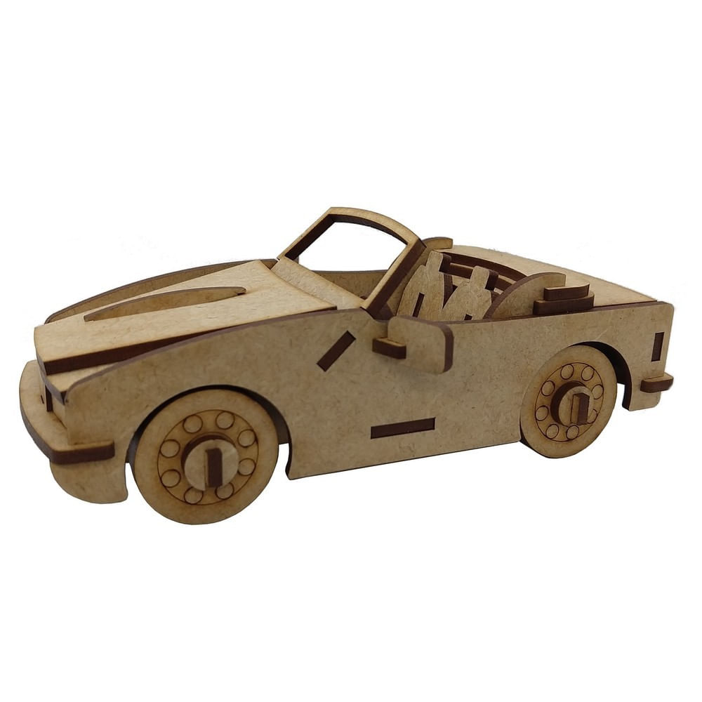 Carro de corrida para montar, Quebra-Cabeça 3D, 67 peças, Brinquedo MDF