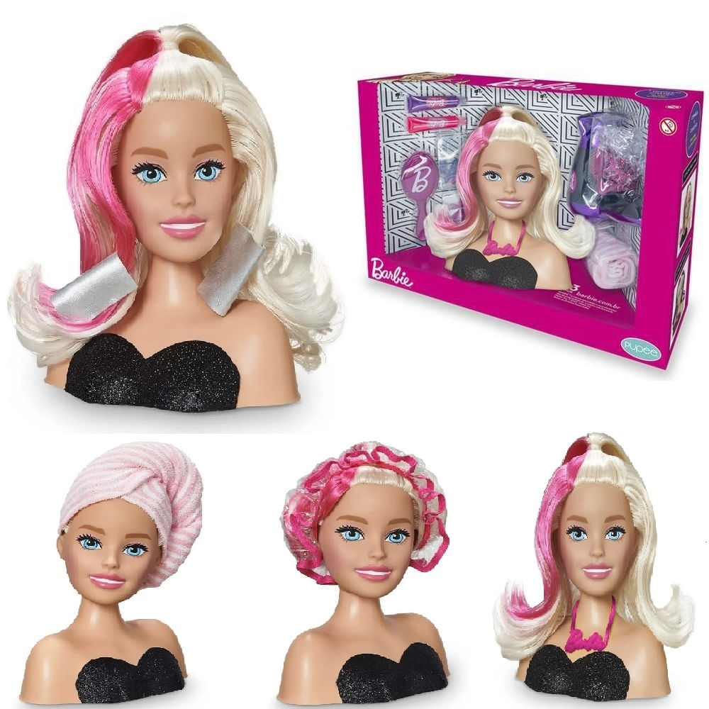 Boneca Barbie Styling Head Hair Busto Barbie Acessórios E maquiagem Mattel  - Ri Happy