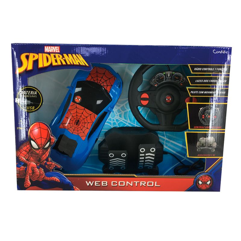 Carrinho-de-Controle-Remoto---Disney---Marvel---Homem-Aranha---Web-Control---Candide-0