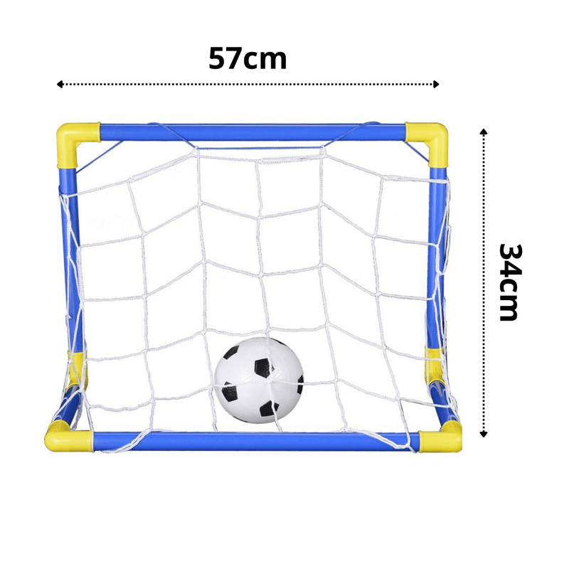 KIT TRAVE E BOLA INFANTIL COM REDE BRINQUEDO FUTEBOL CHUTE A GOL MENINOS  MENINAS - Ri Happy