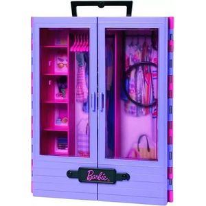 Boneca Barbie Closet Guarda Roupa De Luxo Roxo Com Boneca