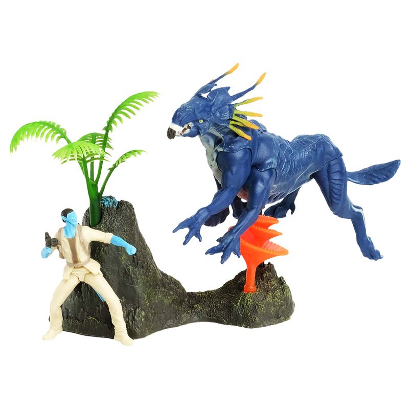 Conjunto-de-Figuras-e-Acessorios---Disney---Avatar---Jake-Sully-vs-Thanator---Fun-0
