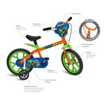 Bicicleta---Aro-14---Laranja-e-Azul---Power-Game---Bandeirante--------2