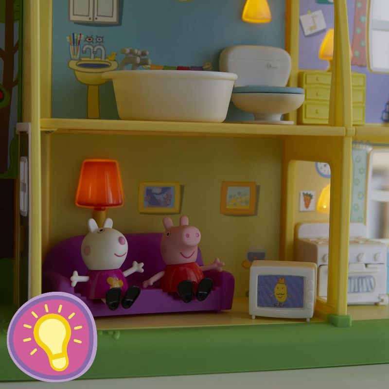 Casa Da Família Da Peppa Pig Com Som E Luz 55 Cm Dtc