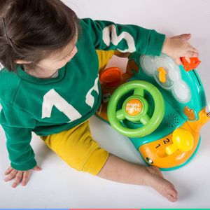 Volante de Brinquedo Infantil com Luzes Sons e Jogo do Carrinho no