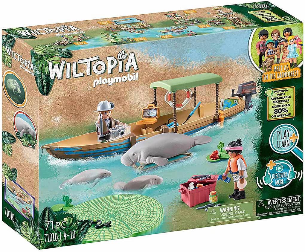 Playmobil Passeio De Barco Com Peixes-Boi Wiltopia 71010 - Ri Happy