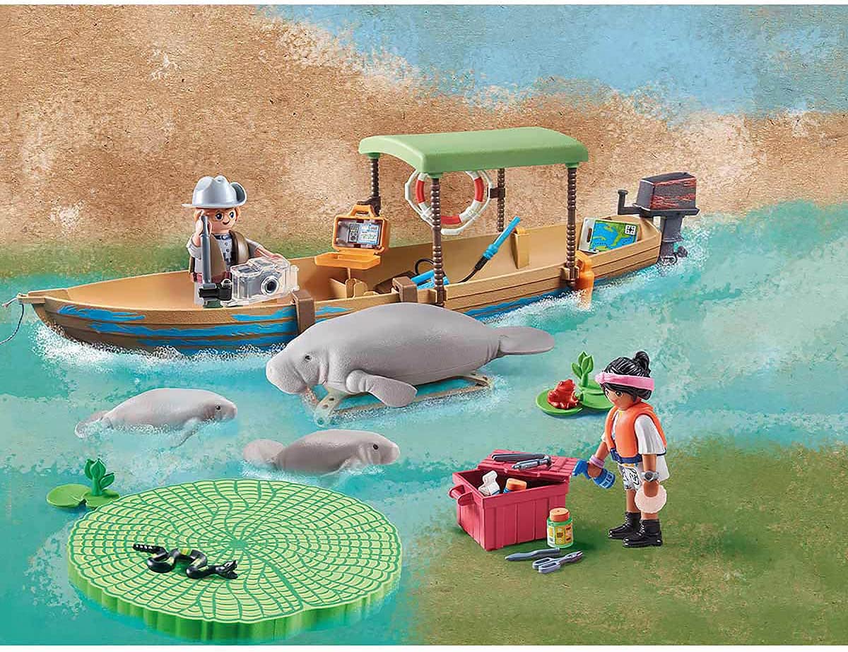 Playmobil Passeio De Barco Com Peixes-Boi Wiltopia 71010 - Ri Happy
