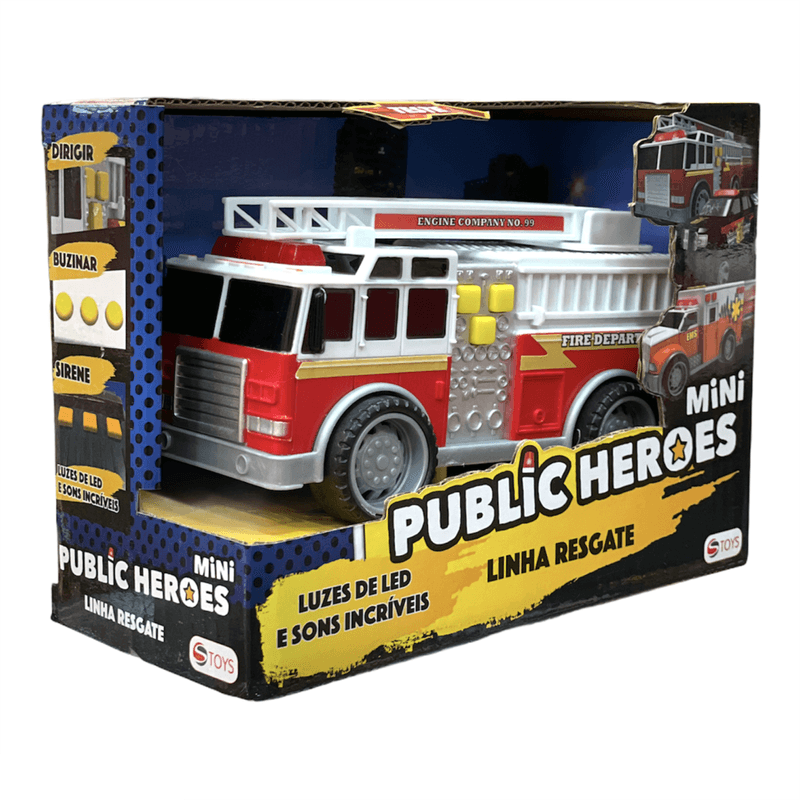 Caminhão de Bombeiro 524 com Luz e Som 1:20 P - SHINY Toys - Ri Happy