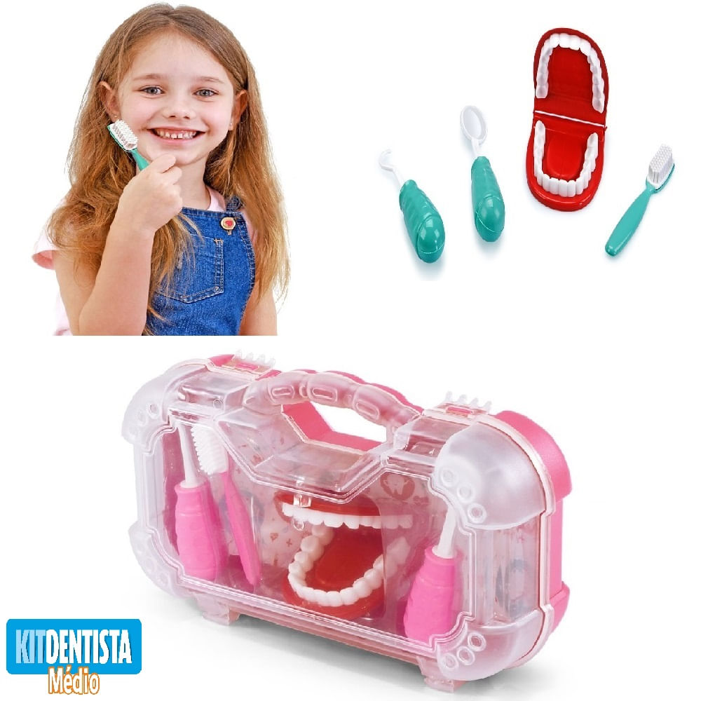 Maleta KIT Dentista Infantil Verde Paki TOYS 1270 - Ri Happy