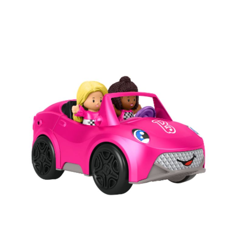 Carrinho Carro Rosa Conversível 2 Lugares De Barbie + Boneca na