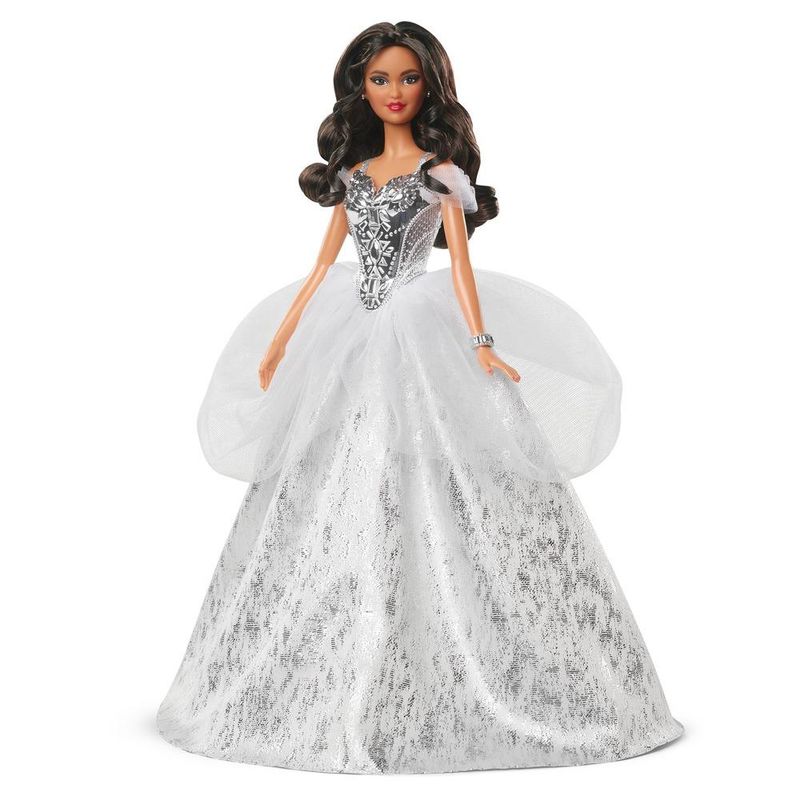 Boneca-Barbie---Signature---Holiday-2021---Vestido-Prateado---Barbie-Morena---Mattel-0
