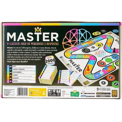 JOGO DE TABULEIRO MASTER PERGUNTAS E RESPOSTAS - Ri Happy