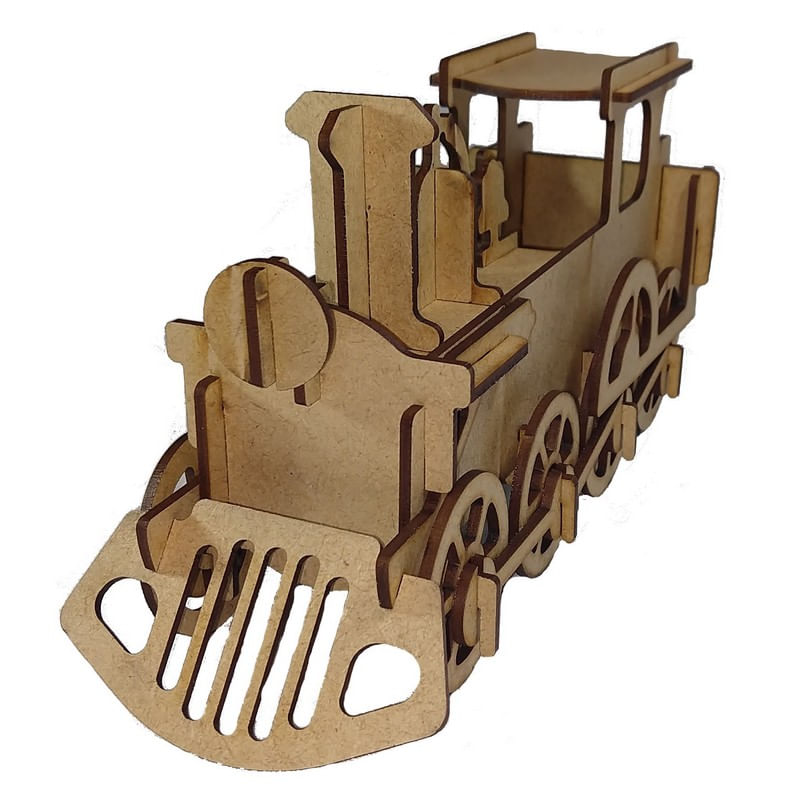 Conjunto de trem de brinquedo de madeira-12x4.5 ″-locomotiva trem brinquedo  modelo mecânico kit-3d quebra-cabeça de madeira, quebra-cabeças para  adultos e crianças - AliExpress