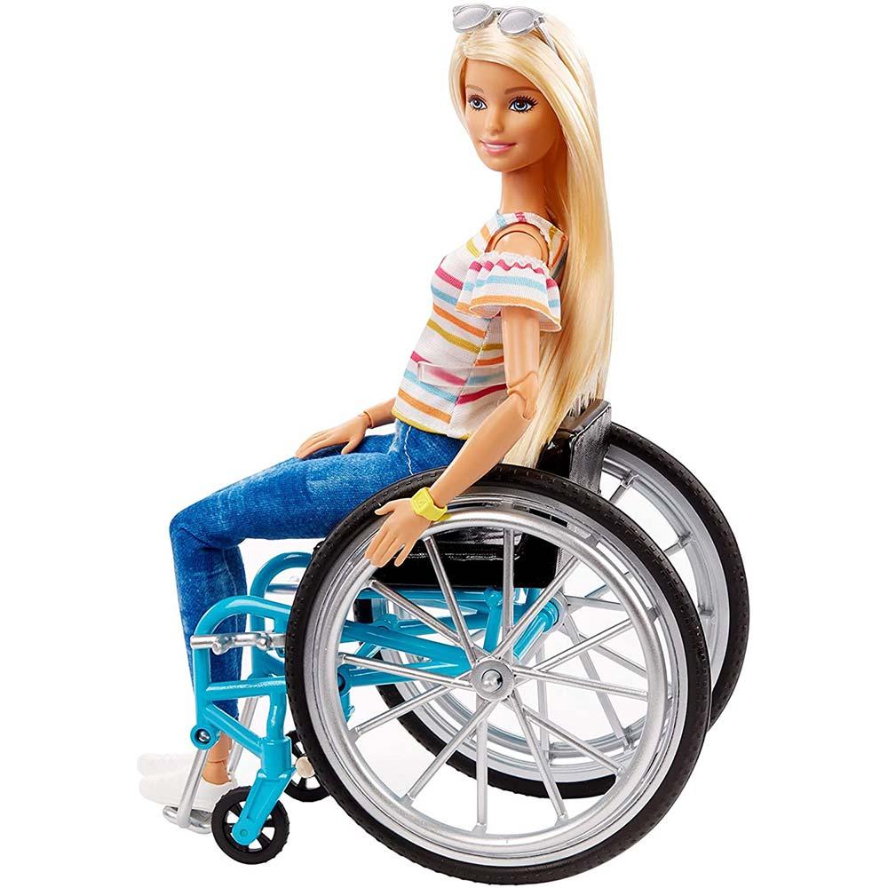 Boneca - Barbie - Cadeirante - Roupa Xadrez - Mattel - Ri Happy