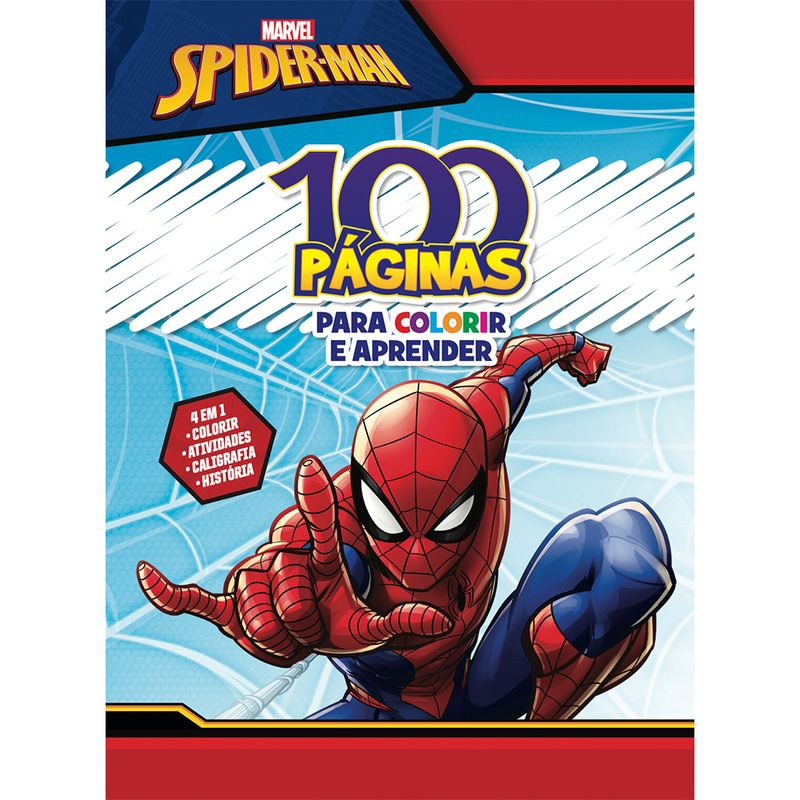 Livro-Infantil---Disney---Marvel-Homem-Aranha---Para-Colorir-e-Aprender---Catavento-0