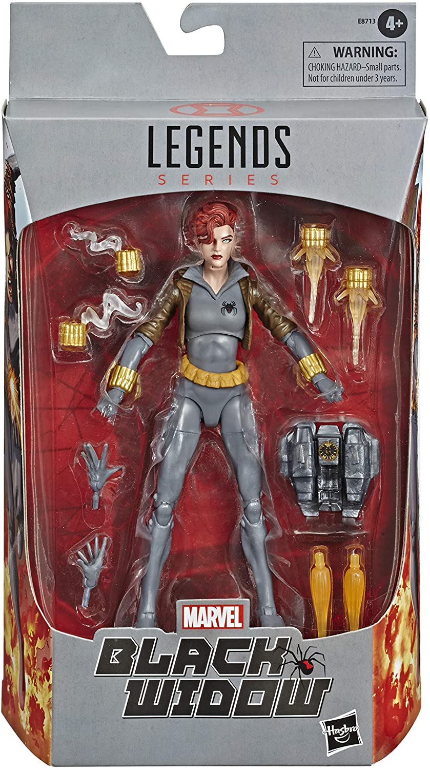 Boneco Articulado Marvel Legends Viuva Negra Cinza HQs Black Widow