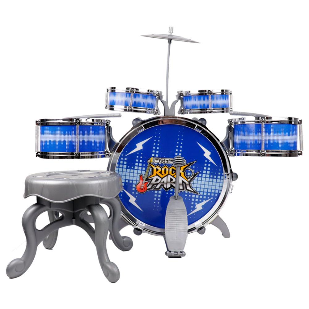 Bateria Instrumento Acústica Musical Infantil Criança Rock Party Menino ...
