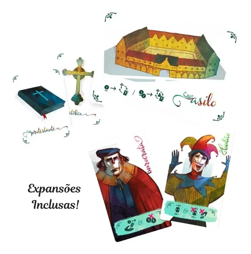 Place Games Kit Coup + Expansões a Reforma, a Inquisição e Bufão e  Burocrata Jogo de Cartas Mandala
