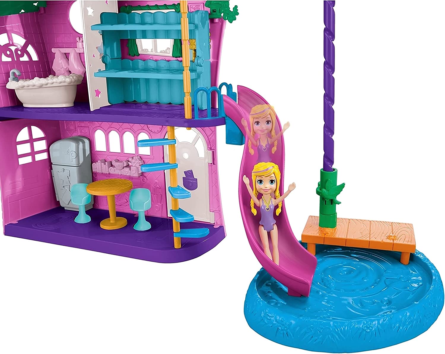 Playset e Mini Boneca - Polly Pocket - Casa do Lago da Polly - Mattel - Ri  Happy