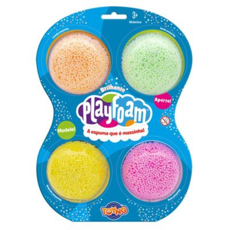 Conjunto-de-Massa-de-Modelar---Foam---Playfoam-4Pack---Cores-Brilhantes---Toyng-0