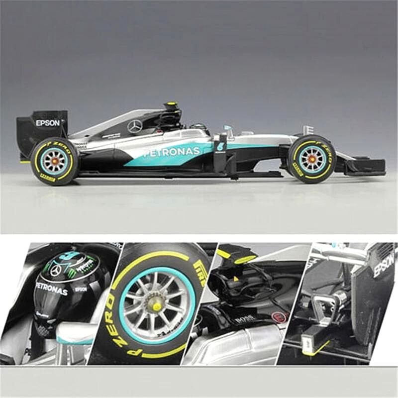 Miniatura Carro Mercedes AMG Petronas F1 W07 Hybrid #6 Nico Miniatura Carro Mercedes AMG Petronas F1 W07 Hybrid #6 Nico
