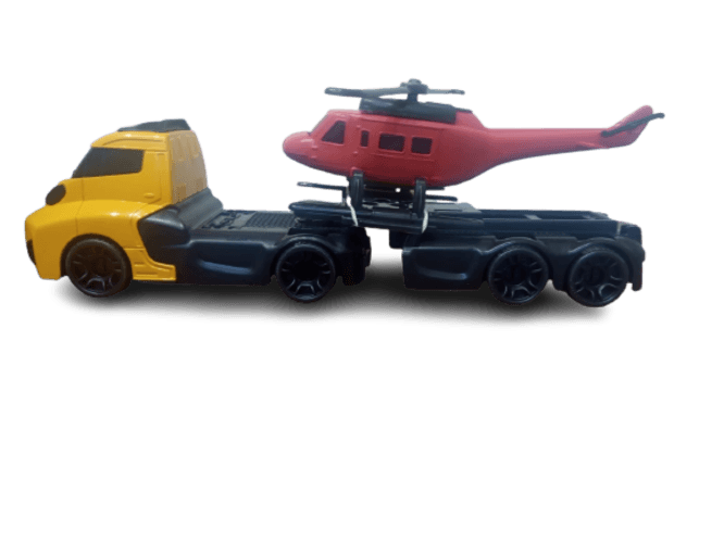 Carrinhos e Pistas - Caminhão Invictus Sky Azul com Helicoptero - 1053  Cardoso