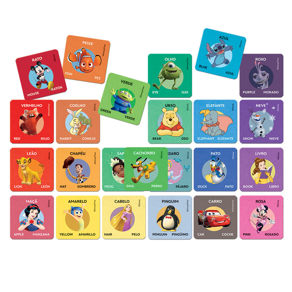 Jogo de Memória Disney Princess 24 pares 8010 - Toyster