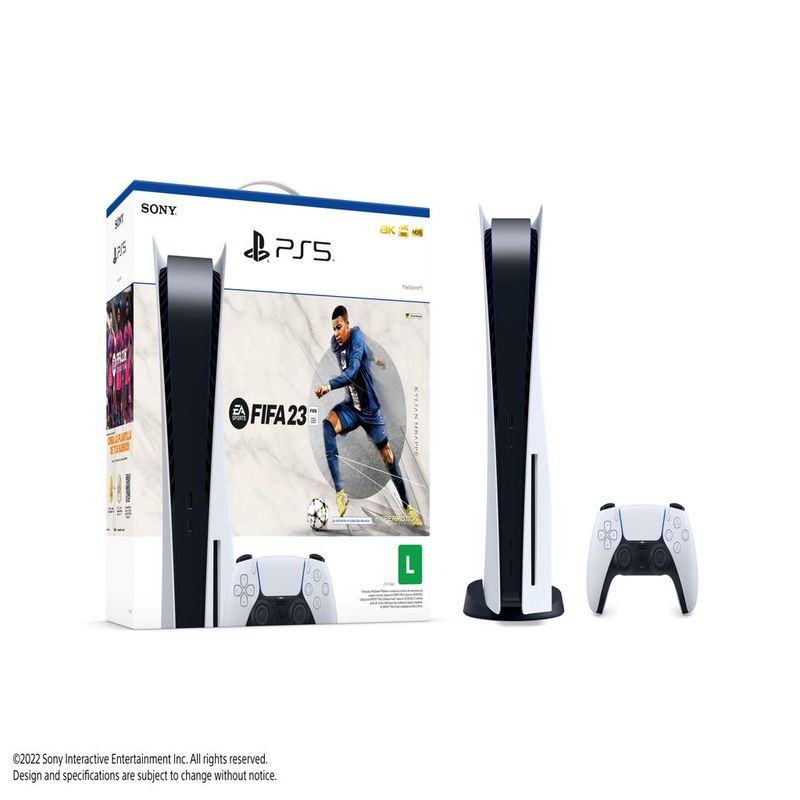 Console-PS5---Playstation---FIFA-23---Solutions-2-Go---Branco---SONY-3