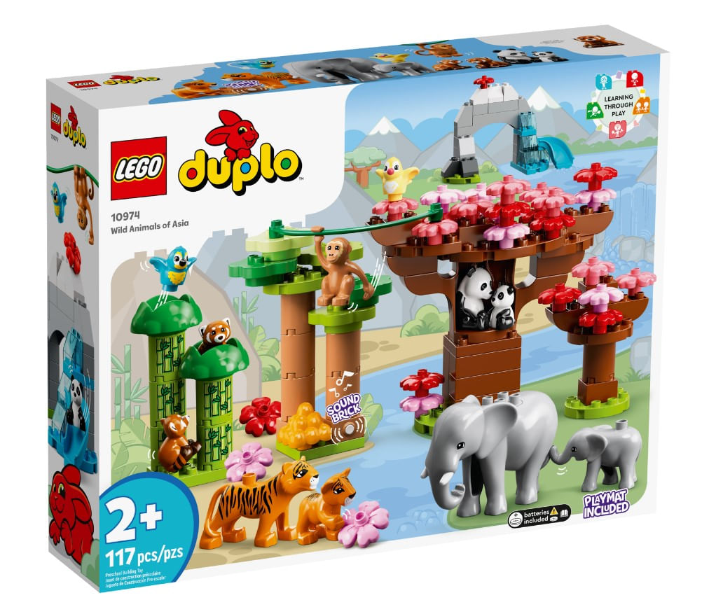 ファースト　4本✖️2箱 Animais Selvagens da Ásia - Lego Duplo 10974 - Ri Happy