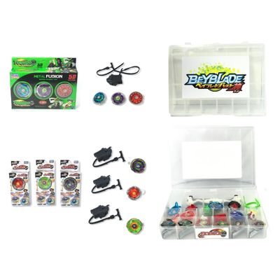 Kit 4 Beyblade Metal Fusion Pião C/super Lançador Brinquedos em