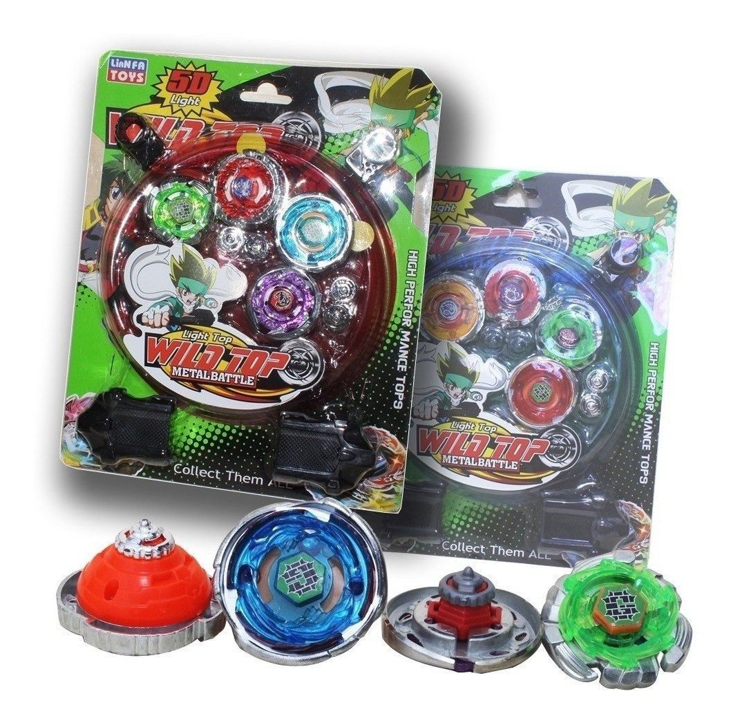 Kit Brinquedo Beyblade Tornado para Meninos com Lançador - Chic