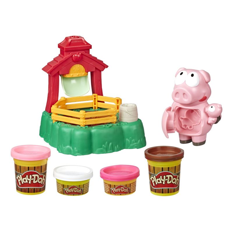 Conjunto-Massa-de-Modelar---Play-Doh---Fazendinha-da-Mamae-Leitoa-e-Seus-Porquinhos-Brincalhoes---Hasbro