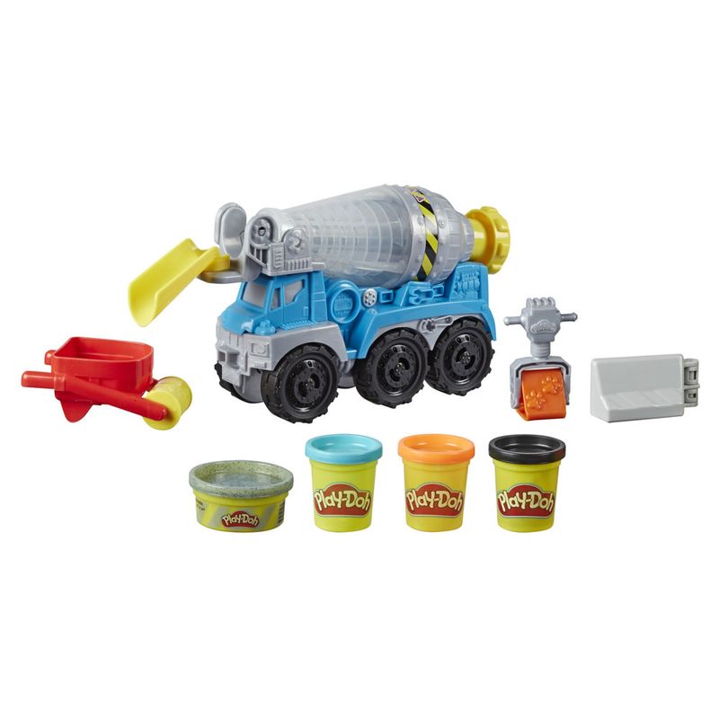 Conjunto-Massa-de-Modelar---Play-Doh---Wheels---Caminhao-de-Cimento---Hasbro