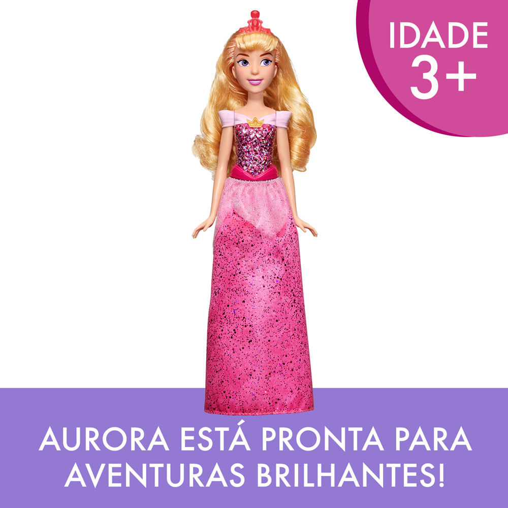 Boneca Clássica - 30 Cm - Princesas Disney - Aurora - Brilho Real - Hasbro  - Ri Happy