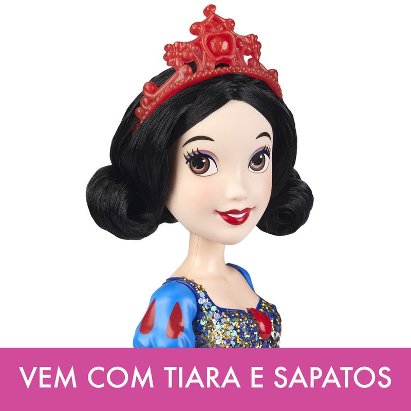 Boneca-Articulada---Princesas-Disney---Branca-de-Neve---Brilho-Real---Figura-Classica---Hasbro