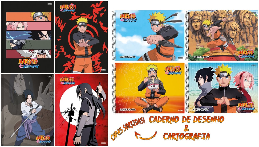 Naruto Anime Periférico 2-Dimensional Caderno Colorido, Jornal